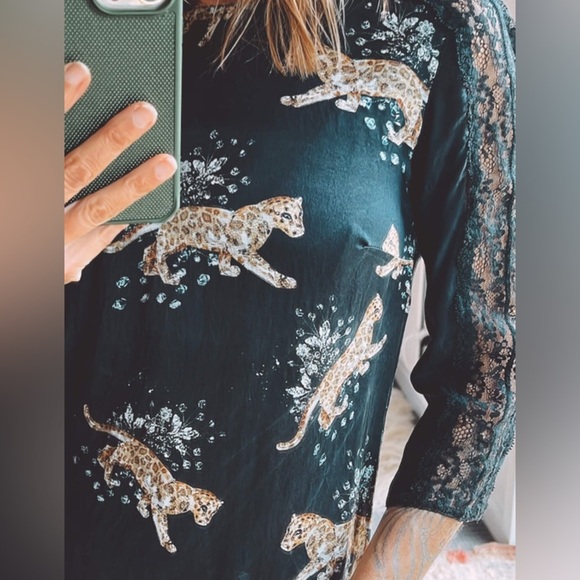 NWT Zara Silk Cheetah Dress by Zara Woman Size L - Picture 4 of 9